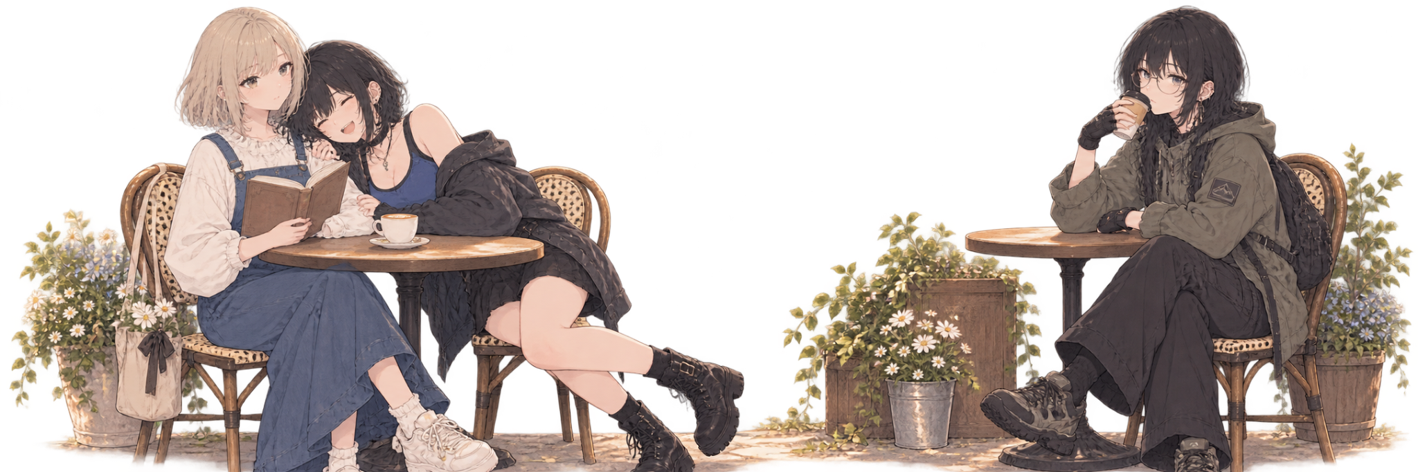 テーブル席の少女たち